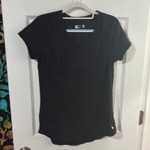 Women's Black V-Neck Top